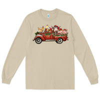 Mushroom christmas truck with farm animals Long Sleeve Tee - RanaPortraitStore