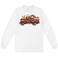 White christmas truck with farm animals Long Sleeve Tee - RanaPortraitStore