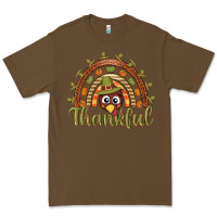 Cacao Turkey rainbow thankful thanksgiving Premium Tee - NancyCooperArtShop