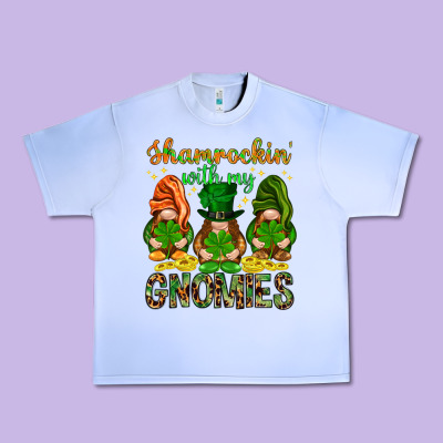 Shamrockin' With My Gnomies St. Patricks Day Urban Heavy Tee Designed By Howdyjamesfarm