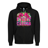 Black fight cancer Zipper Hoodie - BarkalooDesign