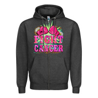 Charcoal Heather fight cancer Zipper Hoodie - BarkalooDesign