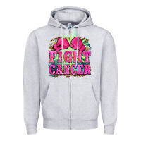 Heather Grey fight cancer Zipper Hoodie - BarkalooDesign