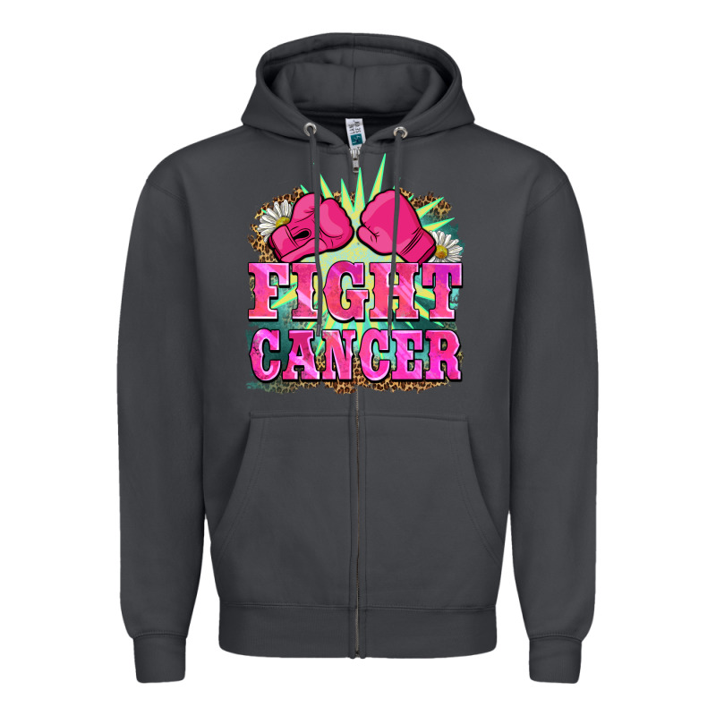 Fight Cancer Zipper Hoodie by BarkalooDesign | Teevron