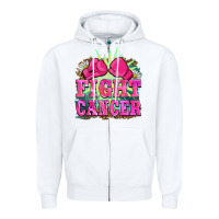 White fight cancer Zipper Hoodie - BarkalooDesign