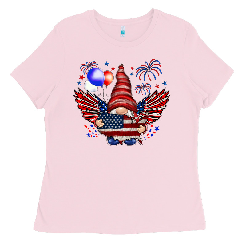 Gnome With 4th Of July Elements Ladies Tee by HowdyJamesFarm | Teevron