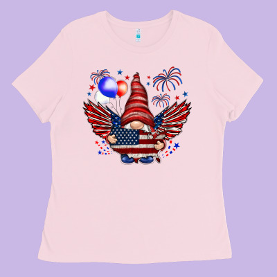 Gnome With 4th Of July Elements Ladies Tee Designed By Howdyjamesfarm