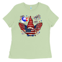 Matcha Gnome with 4th Of July elements Ladies Tee - HowdyJamesFarm