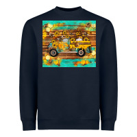 Navy western bee gnomes truck honeycomb  leopard turquoise wooden serape Heavyweight Sweatshirt - Artiststas