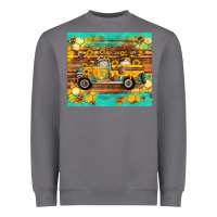 Storm western bee gnomes truck honeycomb  leopard turquoise wooden serape Heavyweight Sweatshirt - Artiststas