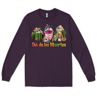 Plum Mexican Día De Los Muertos Coffee Cups Long Sleeve Tee - FaDigitalArtStudio