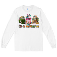 White Mexican Día De Los Muertos Coffee Cups Long Sleeve Tee - FaDigitalArtStudio