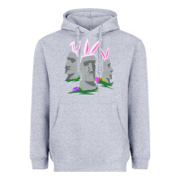 Heather Grey easter island moai figures  cute travelers funny gift Heavyweight Hoodie - maiPhamDesign