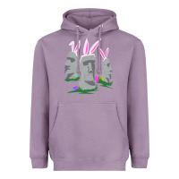 Lavender easter island moai figures  cute travelers funny gift Heavyweight Hoodie - maiPhamDesign