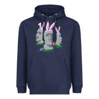 Navy easter island moai figures  cute travelers funny gift Heavyweight Hoodie - maiPhamDesign