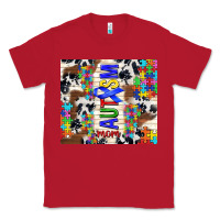 Red autism mom puzzle ribbon Classic Tee - TumblerDesignByShophia