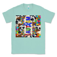 Seafoam autism mom puzzle ribbon Classic Tee - TumblerDesignByShophia