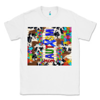 White autism mom puzzle ribbon Classic Tee - TumblerDesignByShophia