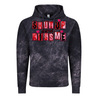Cloud Black Shut up and kiss me Vintage Hoodie - FaDigitalArtStudio
