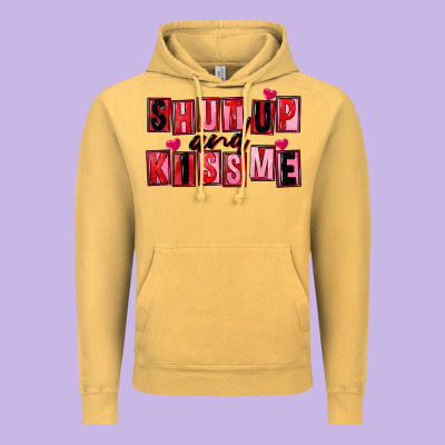 Shut Up And Kiss Me Vintage Hoodie Designed By Fadigitalartstudio