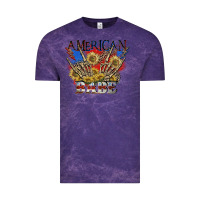 Cloud Purple American babe 4th of july Vintage Tee - CowGirlArtShop