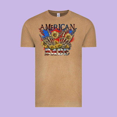 American Babe 4th Of July Vintage Tee Designed By Cowgirlartshop