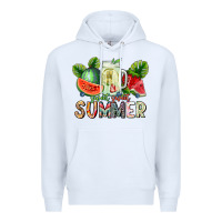 White summer Premium Hoodie - CowhideDigitalArt