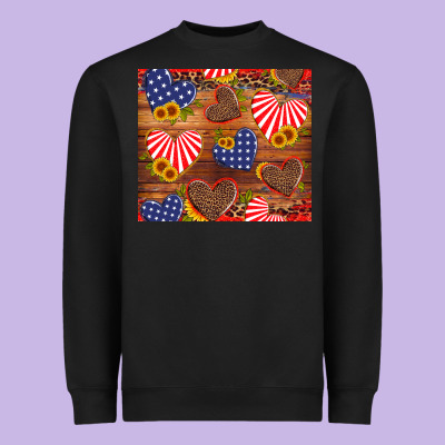 America Heart Heavyweight Sweatshirt Designed By Artiststas