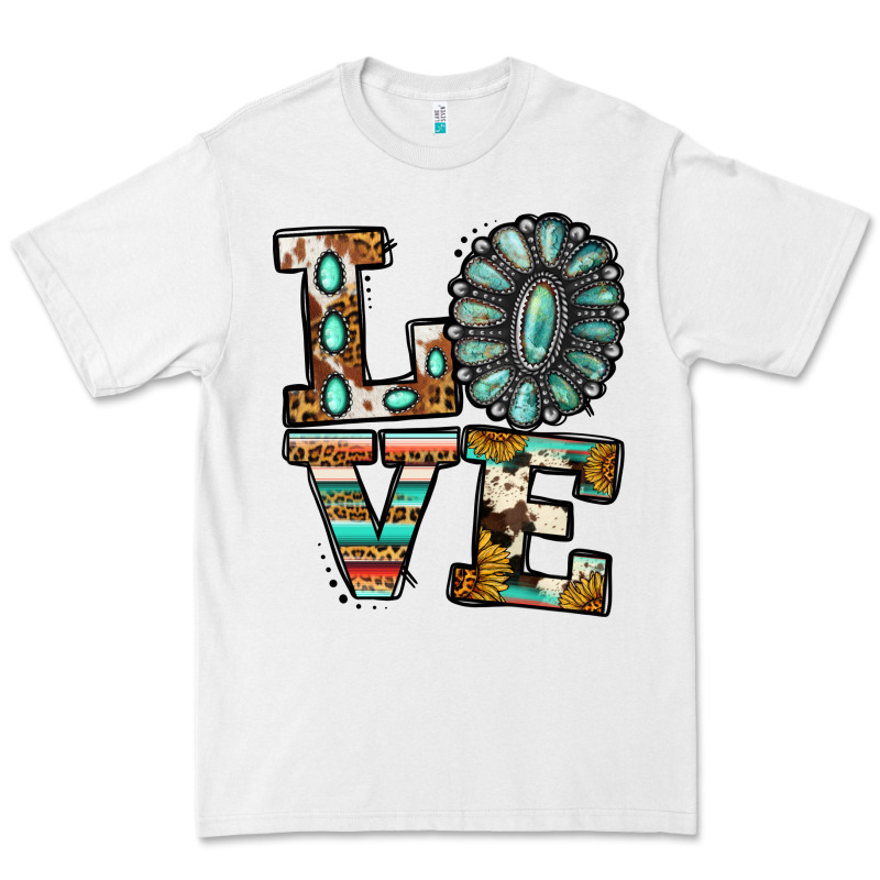 Turquoise Serape Love Premium Tee by Jasminsmagicworld | Teevron