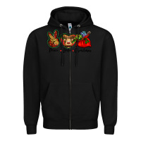 Black peace love Christmas Zipper Hoodie - BarkalooDesign