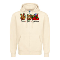 Sandshell peace love Christmas Zipper Hoodie - BarkalooDesign