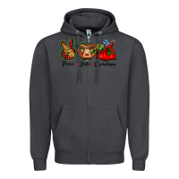 Smoke peace love Christmas Zipper Hoodie - BarkalooDesign