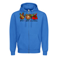 True Royal peace love Christmas Zipper Hoodie - BarkalooDesign