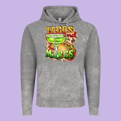 Tacos And Margs Vintage Hoodie Designed By Fadigitalartstudio