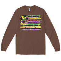 Chestnut mardi gras flag Long Sleeve Tee - FaDigitalArtStudio