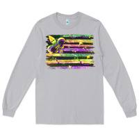 Moon Dust mardi gras flag Long Sleeve Tee - FaDigitalArtStudio