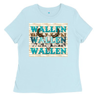 Baby Blue wallen with bull skull Ladies Tee - TumblerDesignByShophia