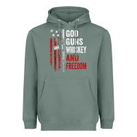 Sage God Guns Whiskey Freedom - Pro Gun American Flag Guns Arts Characters Heavyweight Hoodie - maiPhamDesign