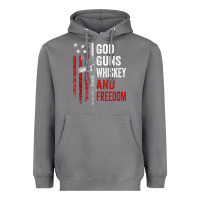 Storm God Guns Whiskey Freedom - Pro Gun American Flag Guns Arts Characters Heavyweight Hoodie - maiPhamDesign