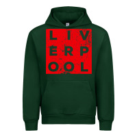 Forest Green Cool Retro Grunge Vintage look Liverpool shirt gift , best gift, costu Urban Hoodie - maiPhamDesign