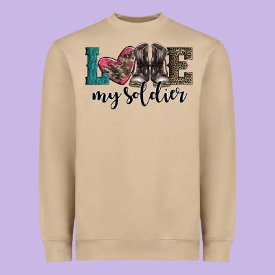 Armed Forces Day Love My Soldier Heavyweight Sweatshirt Designed By Artiststas