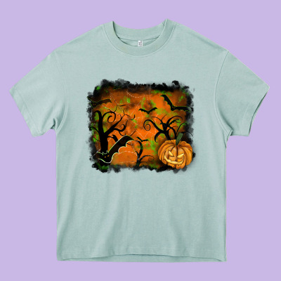 Halloween Background Heavy Core Tee Designed By Ranaportraitstore