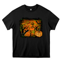 Black Halloween Background Heavy Core Tee - RanaPortraitStore