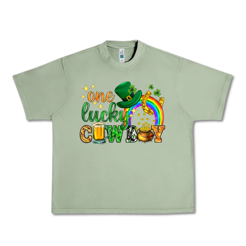 One Lucky Cowboy St. Patricks Day Urban Heavy Tee by HowdyJamesFarm | Teevron