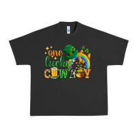 Pigment Black One lucky cowboy St. Patricks day Urban Heavy Tee - HowdyJamesFarm