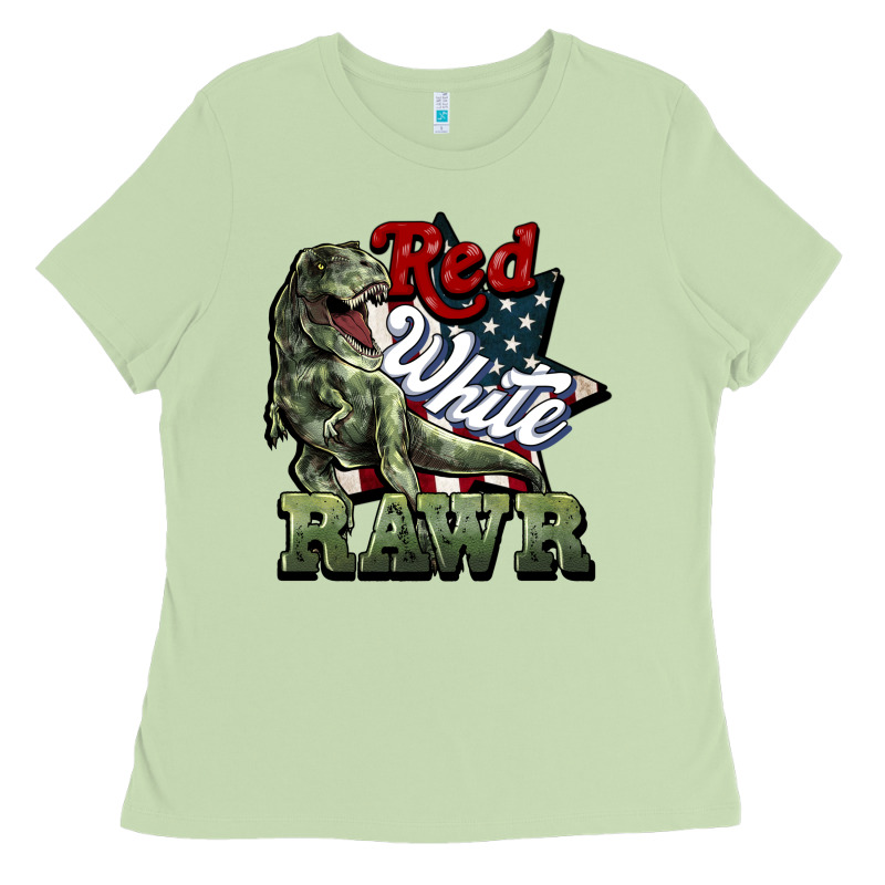 Red White Rawr 4th Of July Ladies Tee by HowdyJamesFarm | Teevron