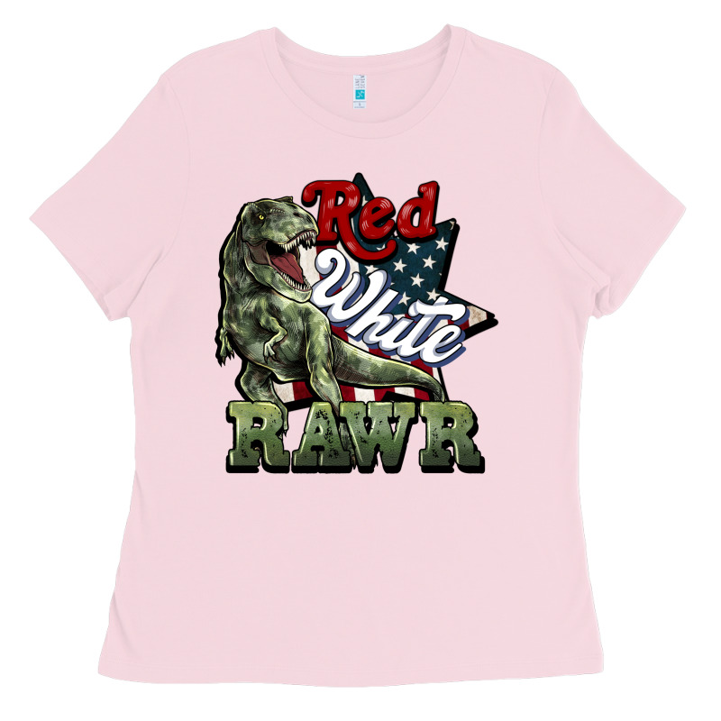 Red White Rawr 4th Of July Ladies Tee by HowdyJamesFarm | Teevron