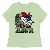 Matcha Red white rawr 4th of july Ladies Tee - HowdyJamesFarm