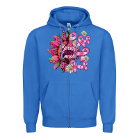 True Royal breast cancer sunflower Zipper Hoodie - BarkalooDesign