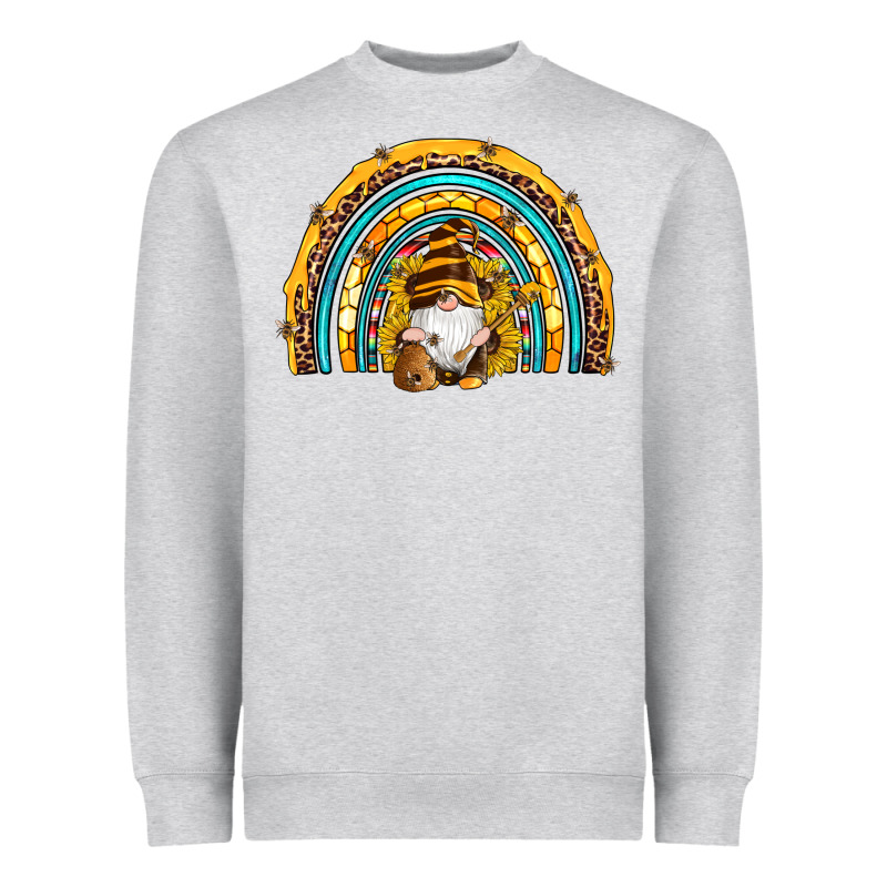 Western Bee Gnomes Sunflowers Beehive Honeycomb Leopard Turquoise Sera Heavyweight Sweatshirt by Artiststas | Teevron